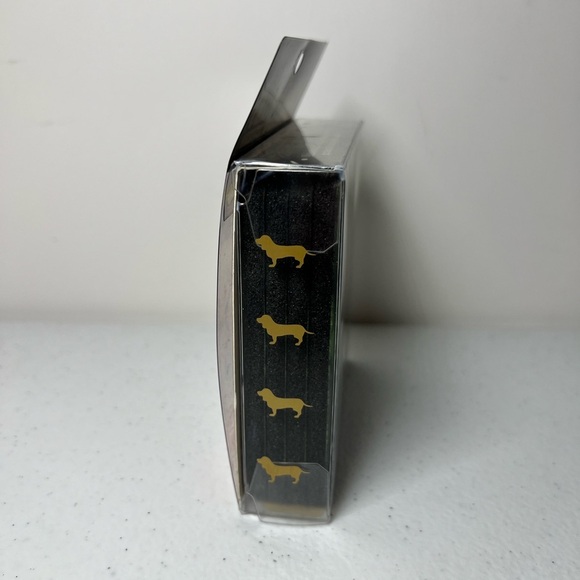 VTG Xpres Black Labrador Coasters Box Of 4 Barbara Augello Non-Skid Rubber - Picture 2 of 9